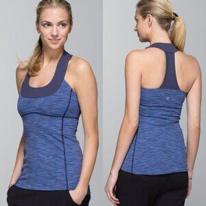 Lululemon Scoop Neck Tank Luon Space Cadet Blue 6